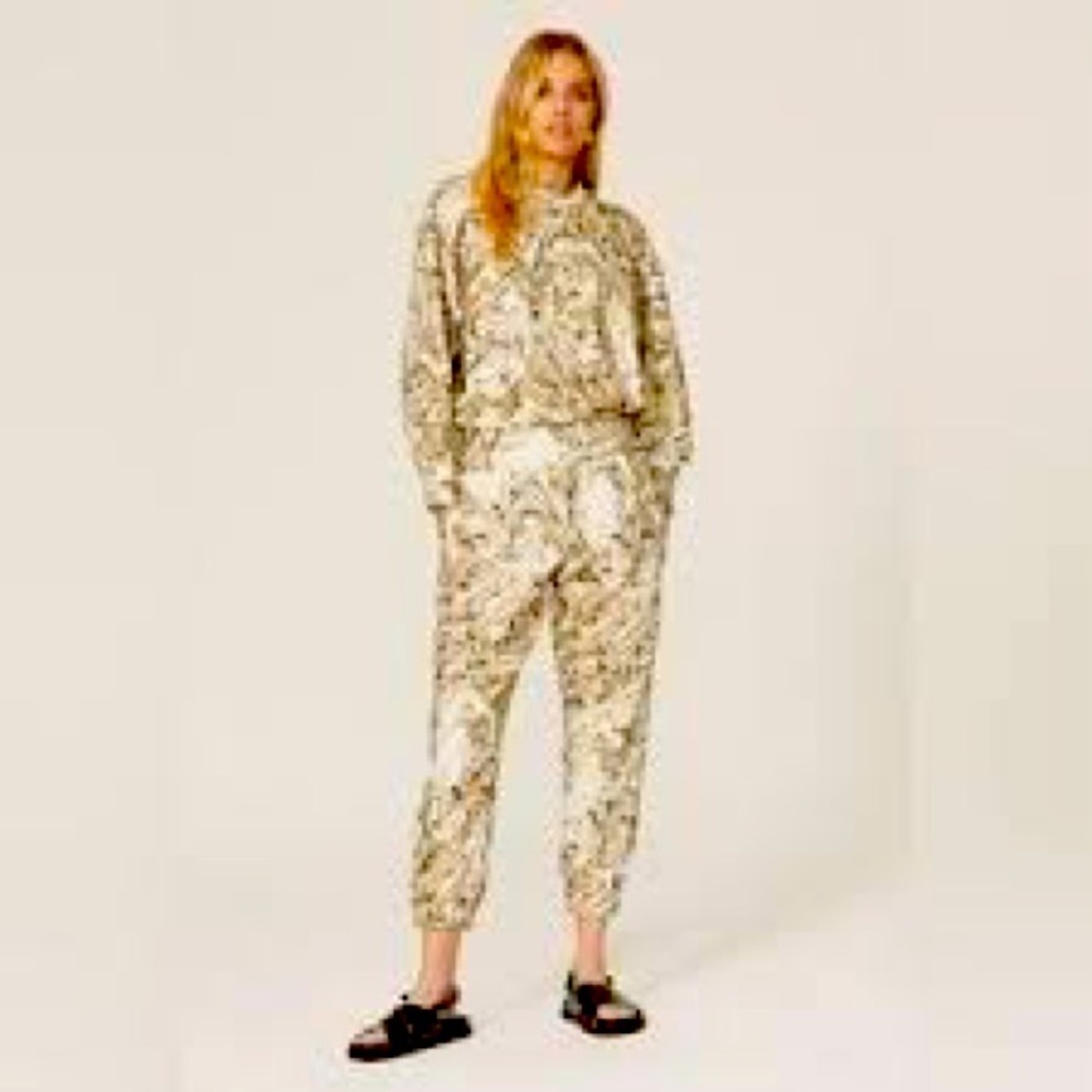 Bassike Marble Print Joggers size 3 or Large LIKE NEW!!